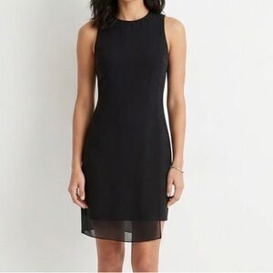 Elizabeth and James Black Silk Layered Mini Dress 4